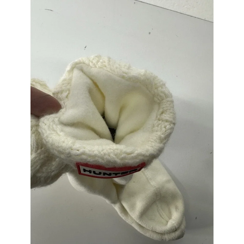 Hunter Kids Girls Stitch Cable Boot‎ Sock Liner Cream / Size Medium (11-13)